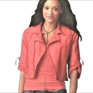VINTAGE CABI Scooter Moto Jacket Coral M #913 NWOT